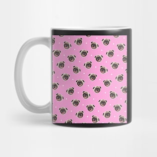 Pink Pug Pattern Design Mug